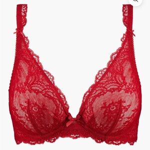 Aubade Triangle Elegant Red Lace Bra